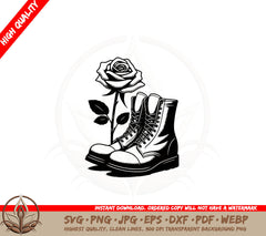 Boots and Rose SVG