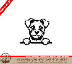Border Terrier Peekaboo Digital Design SVG