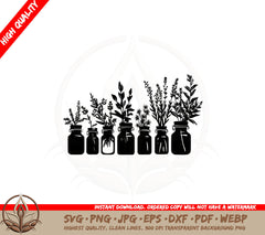Botanical Jars SVG