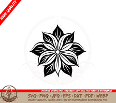 Botanical Poinsettia SVG