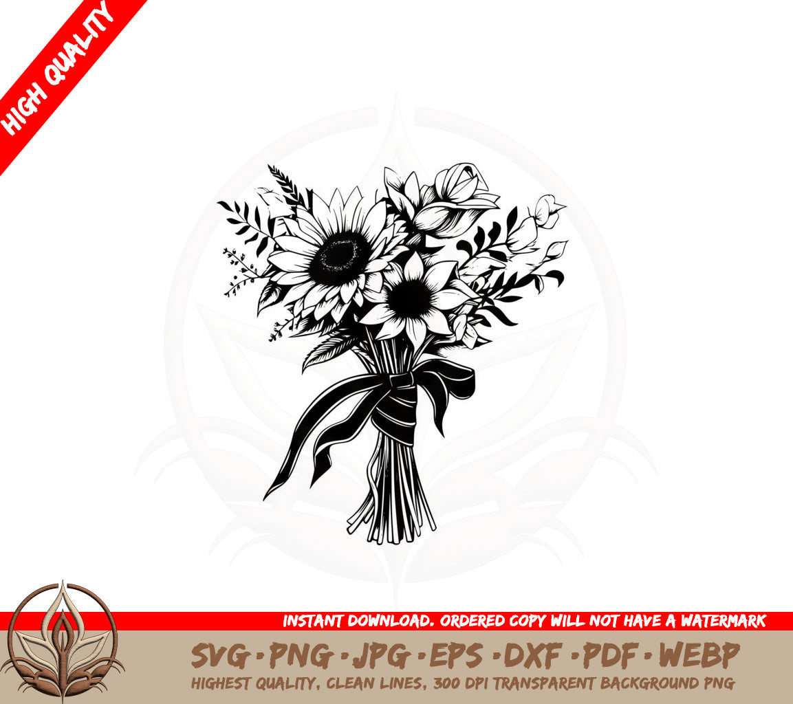 Bouquet of Sunflowers SVG