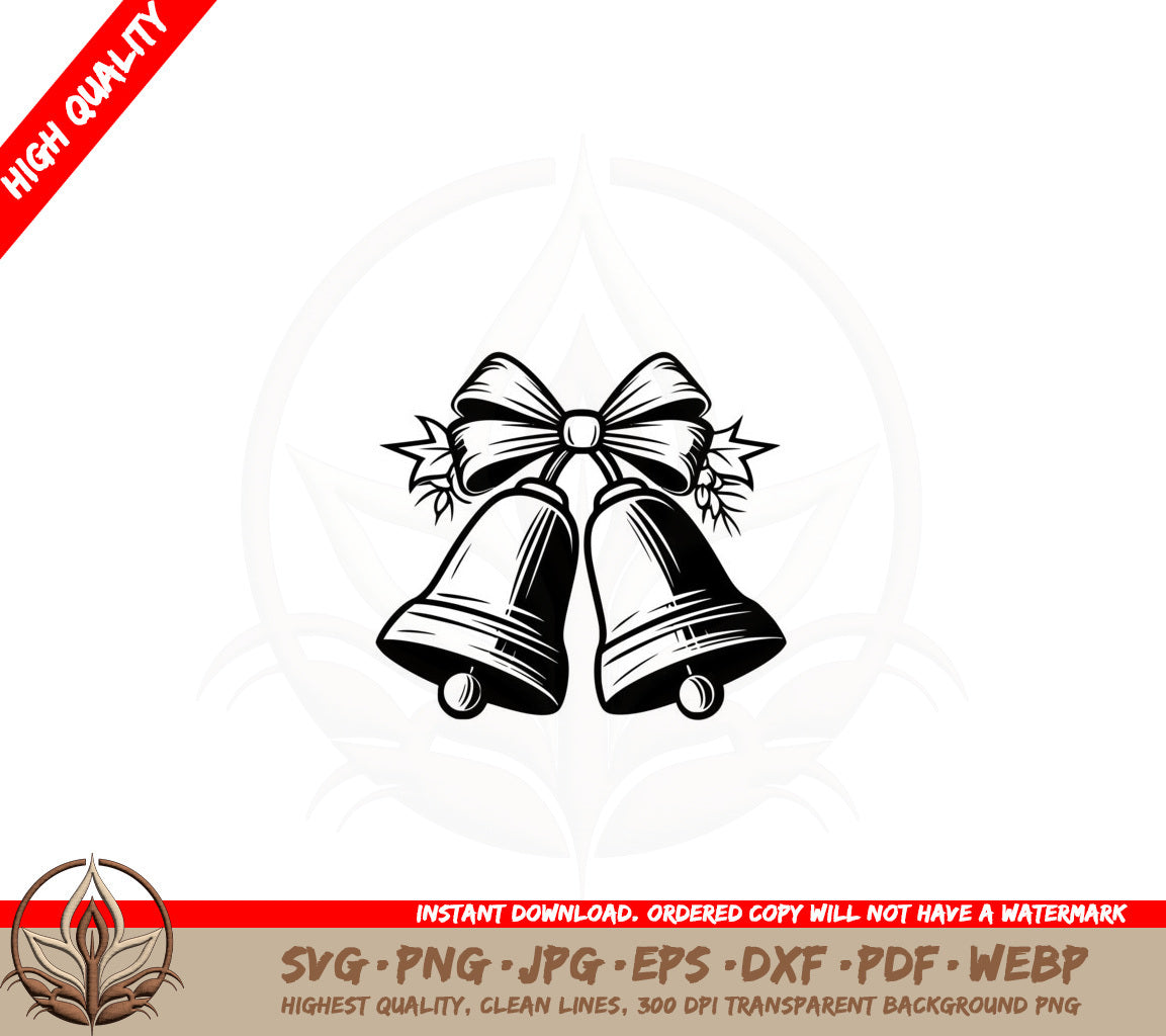 Bow-Adorned Bells SVG