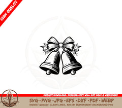 Bow-Adorned Bells SVG