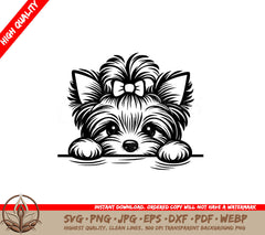 Bow-topped Peekaboo Pup SVG