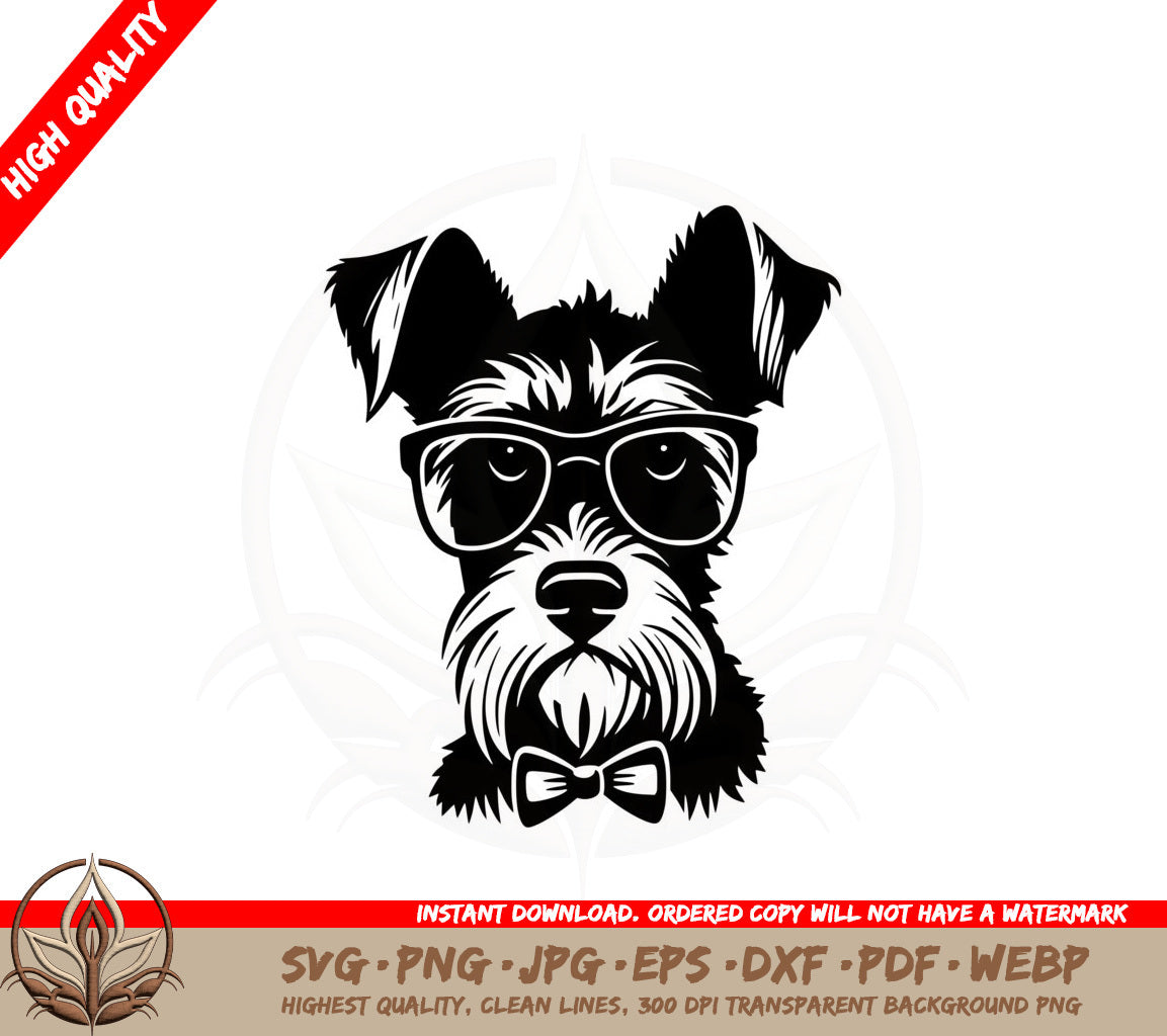 Bowtie-Wearing Schnauzer SVG