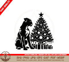 Boxer Dog Christmas SVG