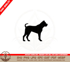 Boxer Dog Silhouette SVG