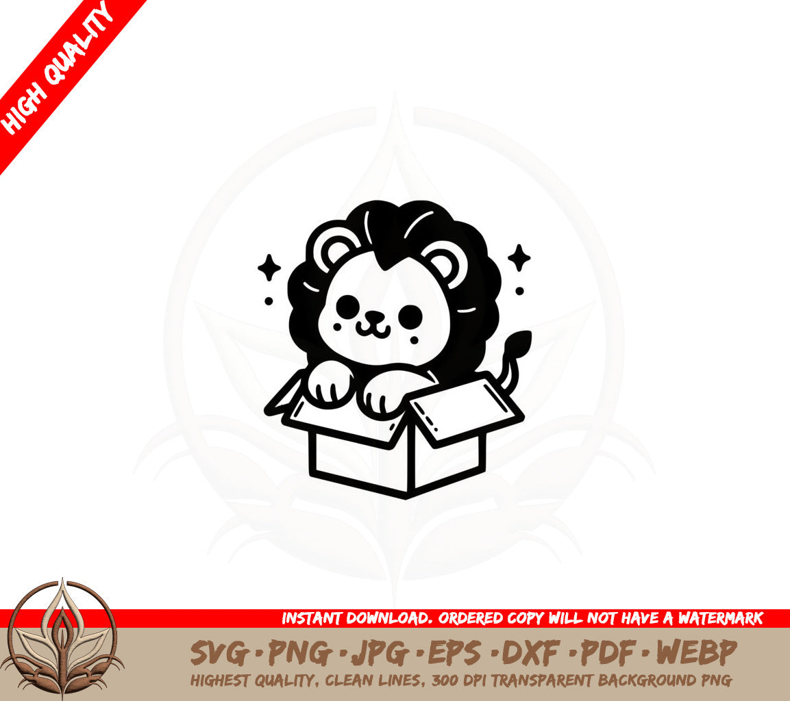 Boxy Lion Cub SVG