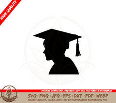 Boy Graduation Cap SVG