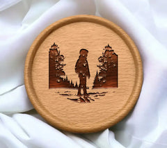 Boy In Snow Covered Field