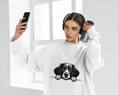 Cocker Spaniel Peeking Over Wall SVG - Boykin Spaniel Paws SVG