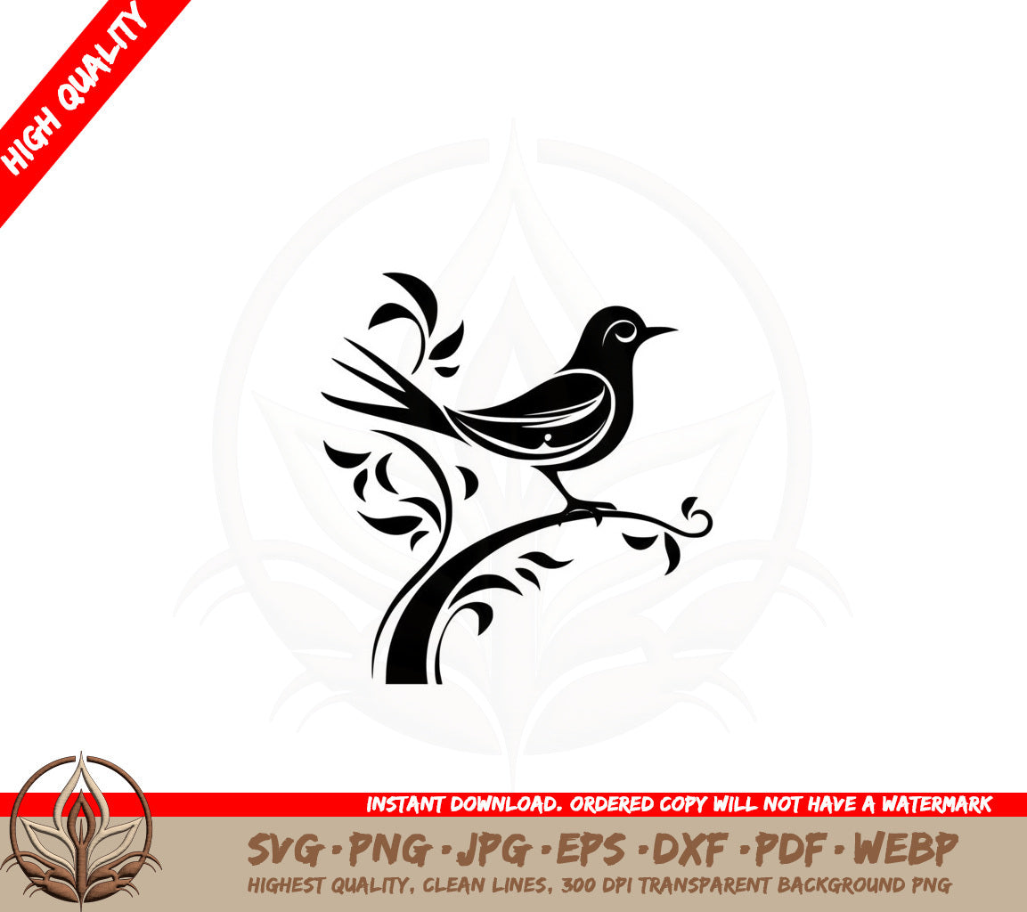 Branch Perch Bird SVG