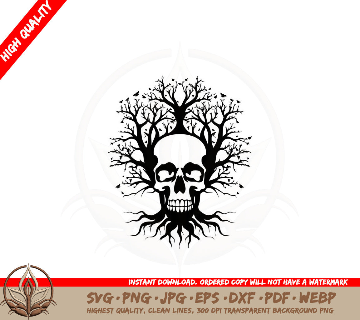 Branchy Skull SVG