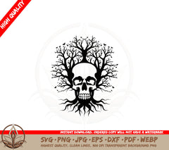 Branchy Skull SVG
