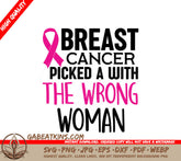 Breast Cancer Awareness Fight - Pink Ribbon SVG Design SVG