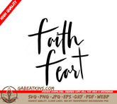 Faith Over Fear SVG Logo - Breast Cancer Awareness SVG