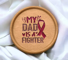 My Dad Is A Fighter Pink Ribbon SVG - Breast Cancer Awareness SVG