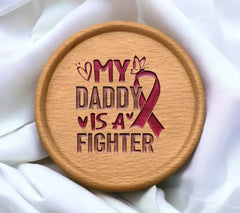 My Daddy Is A Fighter Pink Ribbon SVG - Breast Cancer Awareness SVG