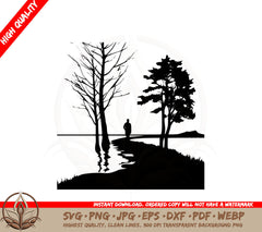 Breezy River Walk SVG