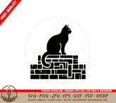 Brick Wall Feline SVG