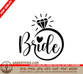 The Word Bride Is On A White Background SVG - Bride SVG SVG