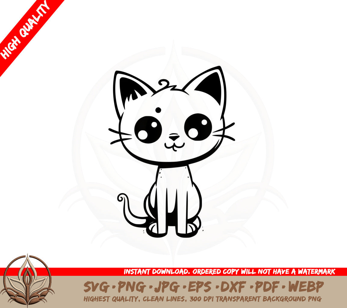 Bright-Eyed Kitty SVG