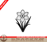 Daffodil Elegance SVG | Digital Product with Multiple File Formats