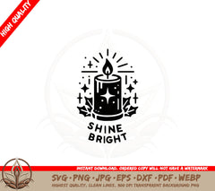 Bright Festive Candle SVG