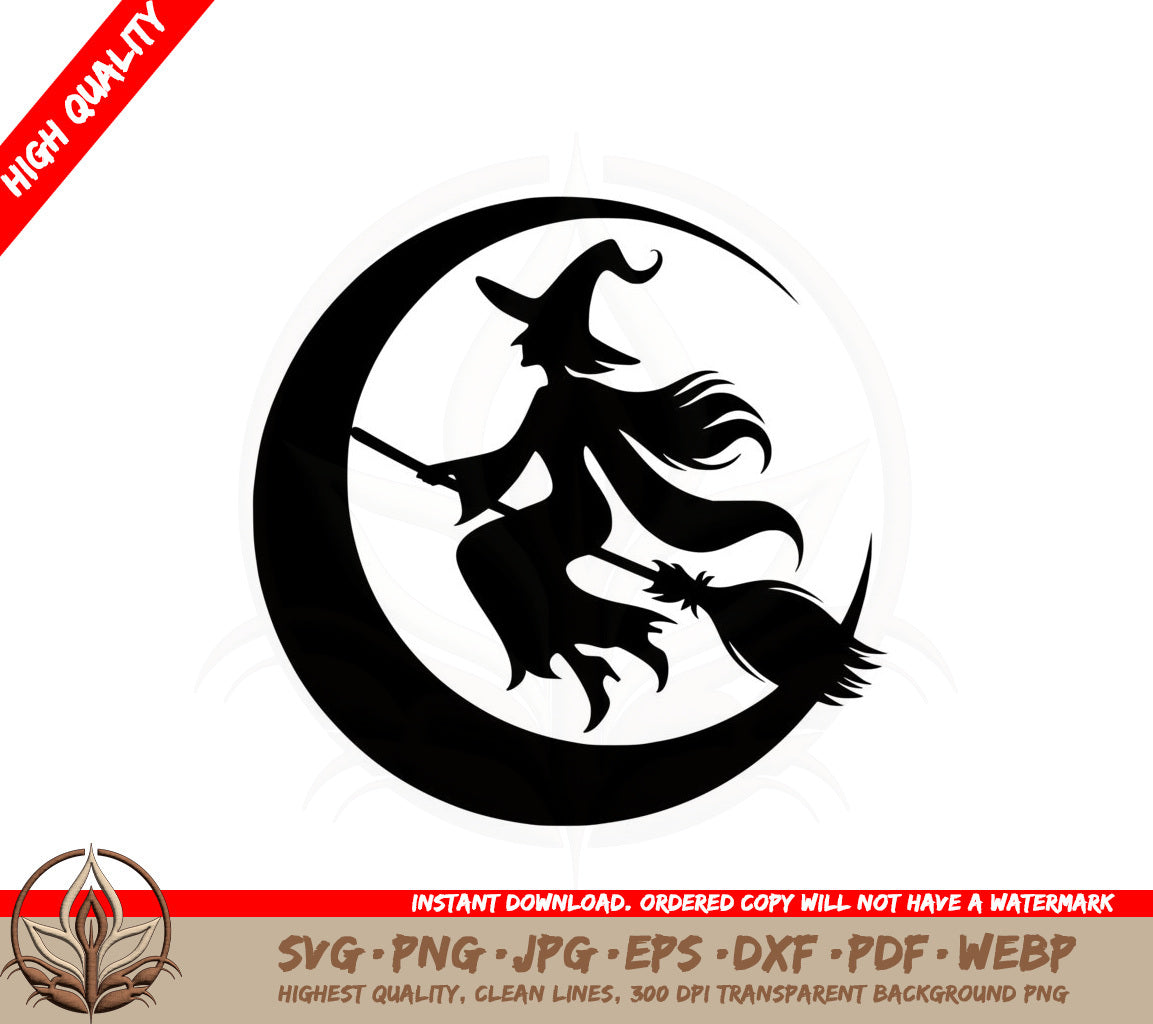 Broomstick Witch SVG