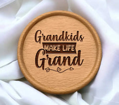 Grandkids Make Life Grand SVG - Sign - Brother & Sister Design SVG