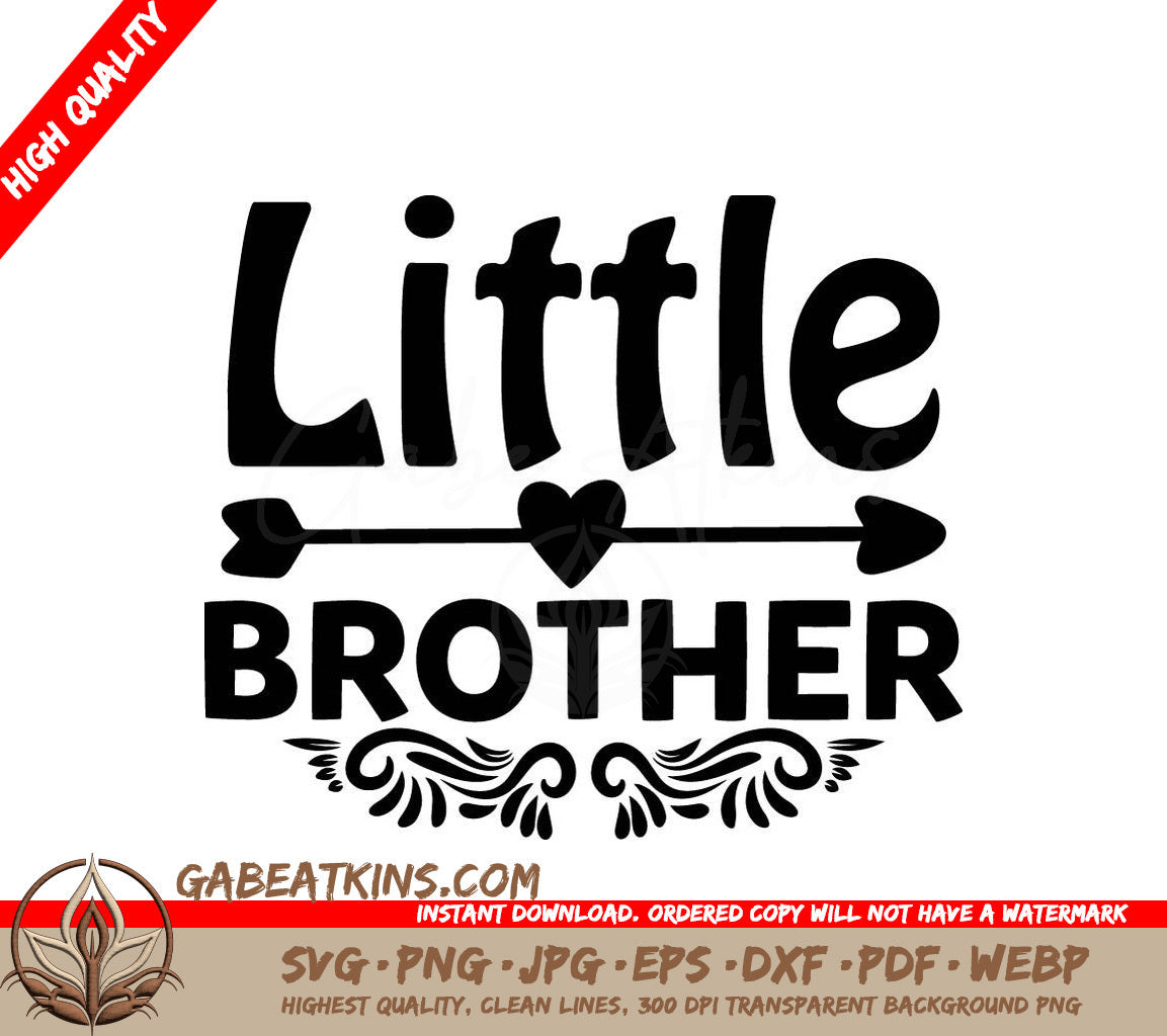 Little Brother SVG Design - Sign SVG