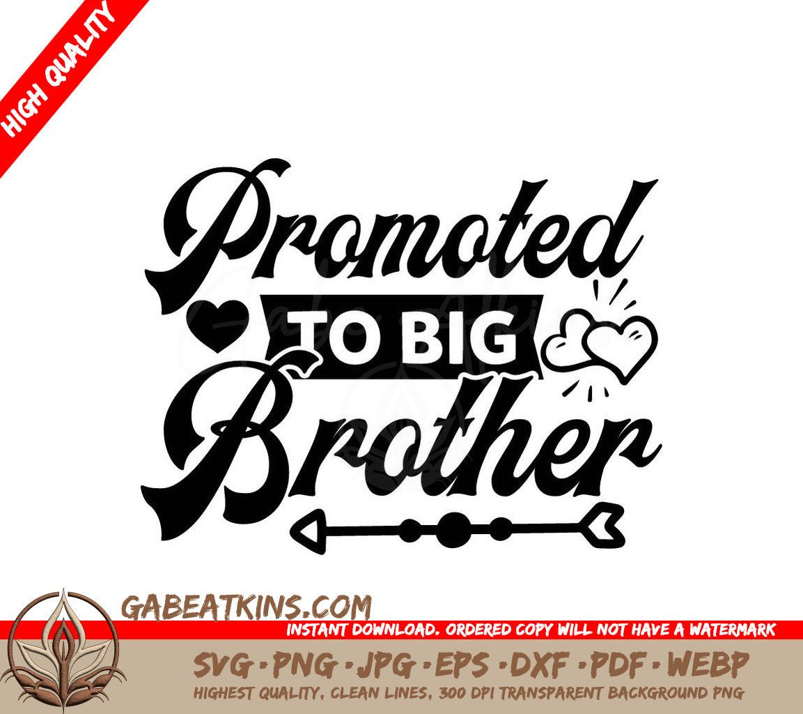 Promoted to Big Brother SVG - Poster Design SVG