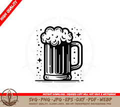 Bubbly Beer Mug SVG