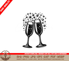 Bubbly Cheers Digital Product (SVG)
