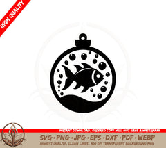 Bubbly Fish Ornament SVG