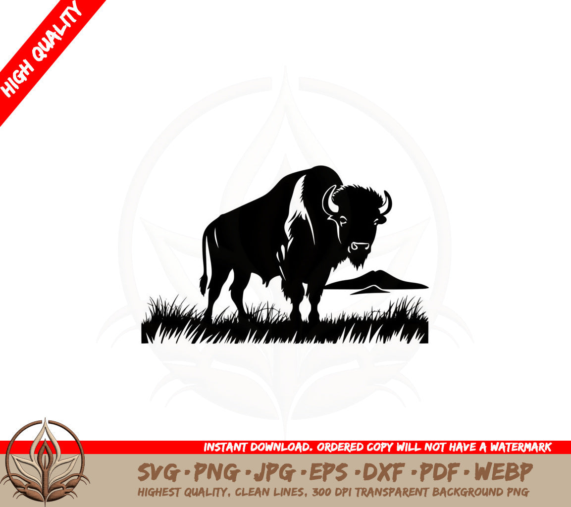 Buffalo on Prairie SVG