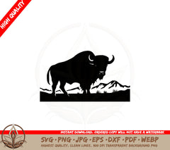 Buffalo on the Dunes SVG