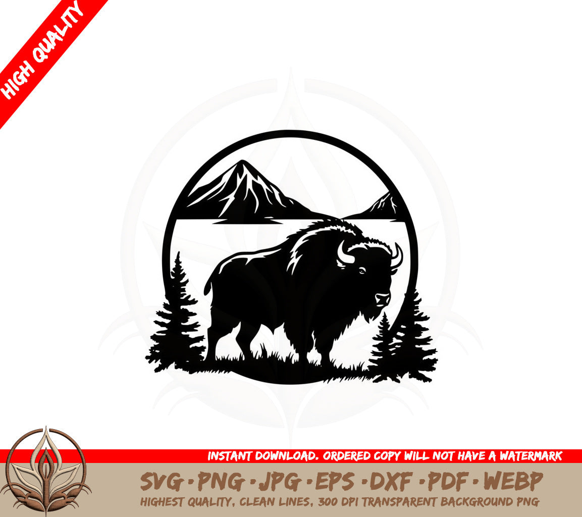 Buffalo on the Prairie SVG