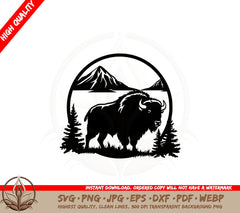 Buffalo on the Prairie SVG