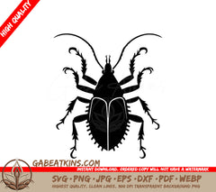 Cockroach Silhouette SVG - Bug Illustration SVG