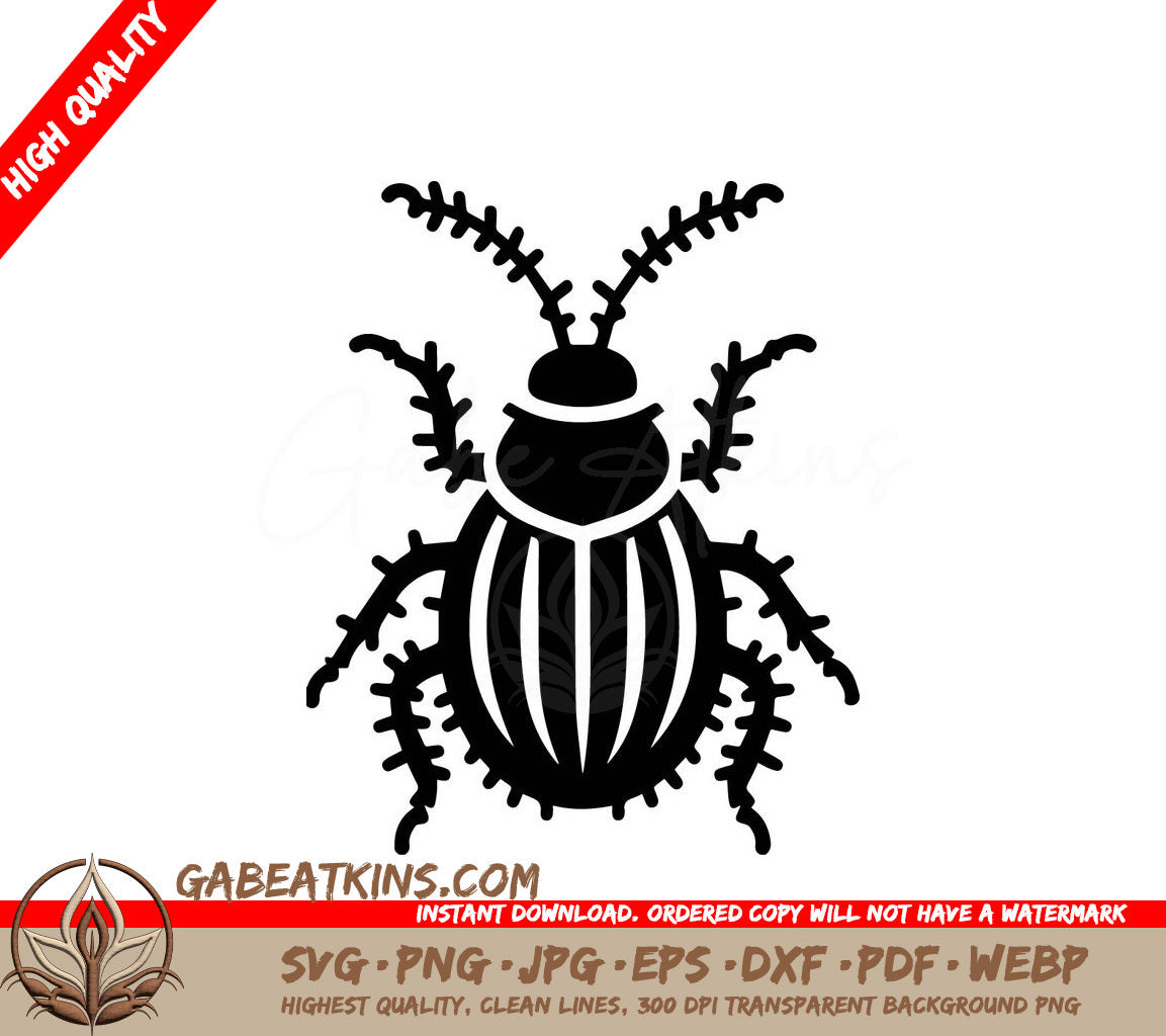 Bug with Thorns SVG - Chicken Silhouettes Clipart SVG