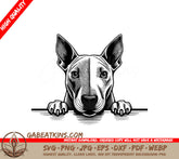 Bull Terrier SVG - Paws Forward, 1-1 Scale SVG