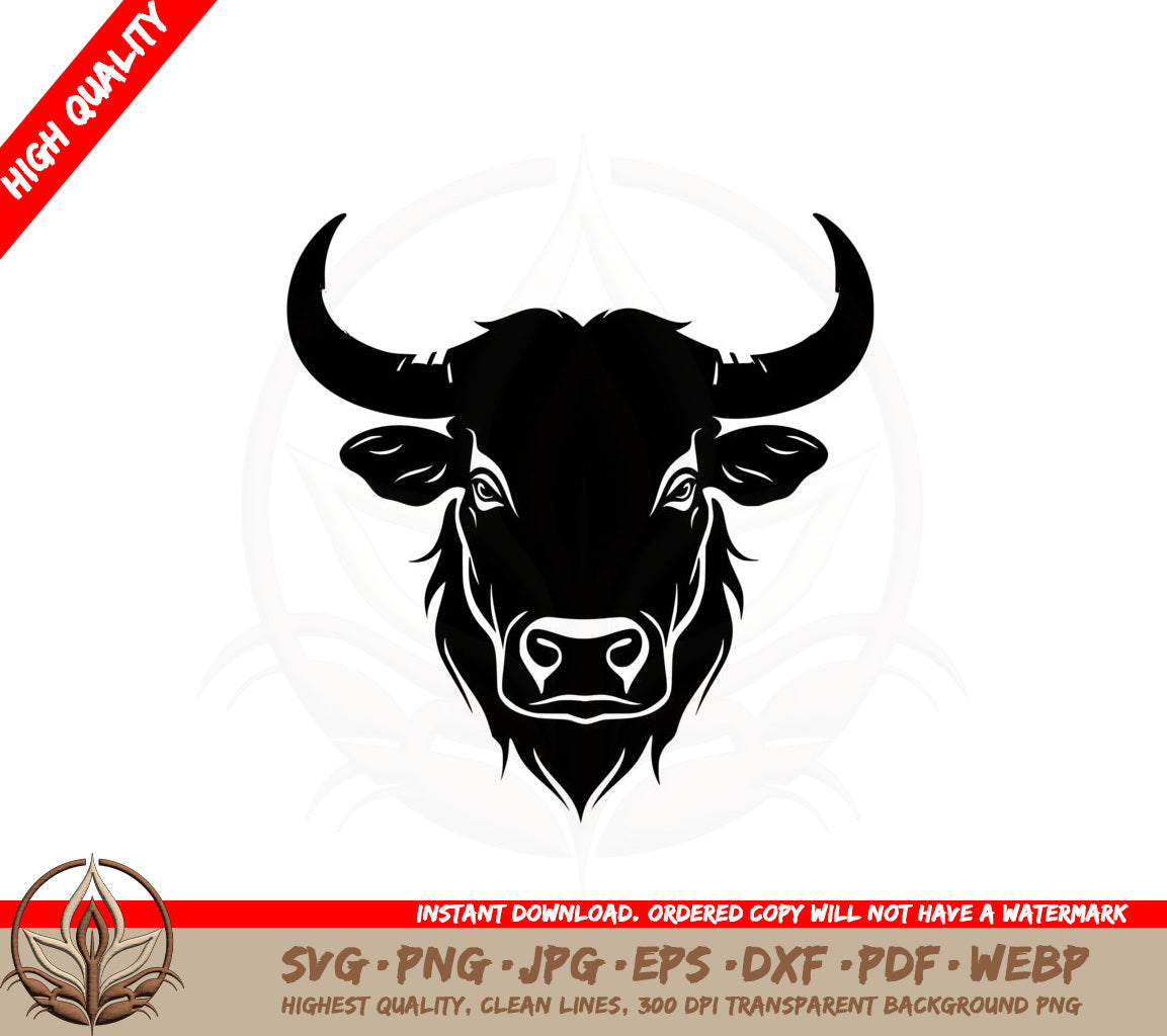 Bull Portrait SVG