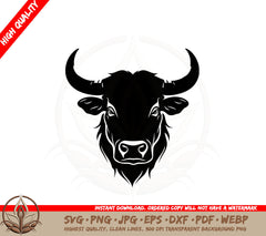 Bull Portrait SVG