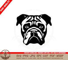 Bulldog Face SVG