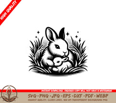 Bunny Among the Stars SVG - Digital Product in Various File Formats