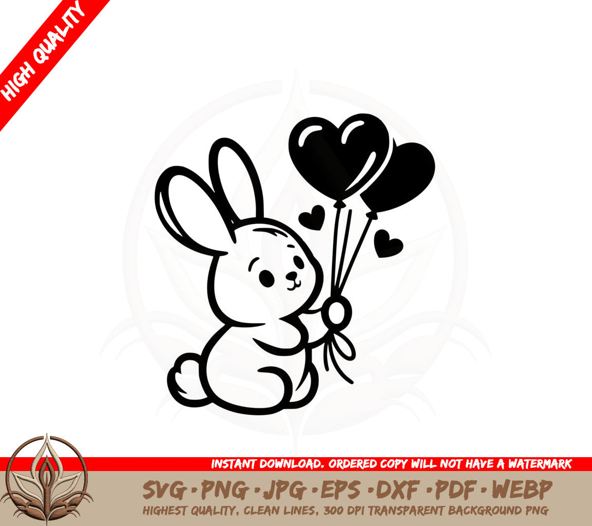 Bunny Balloon Joy SVG