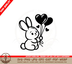 Bunny Balloon Joy SVG