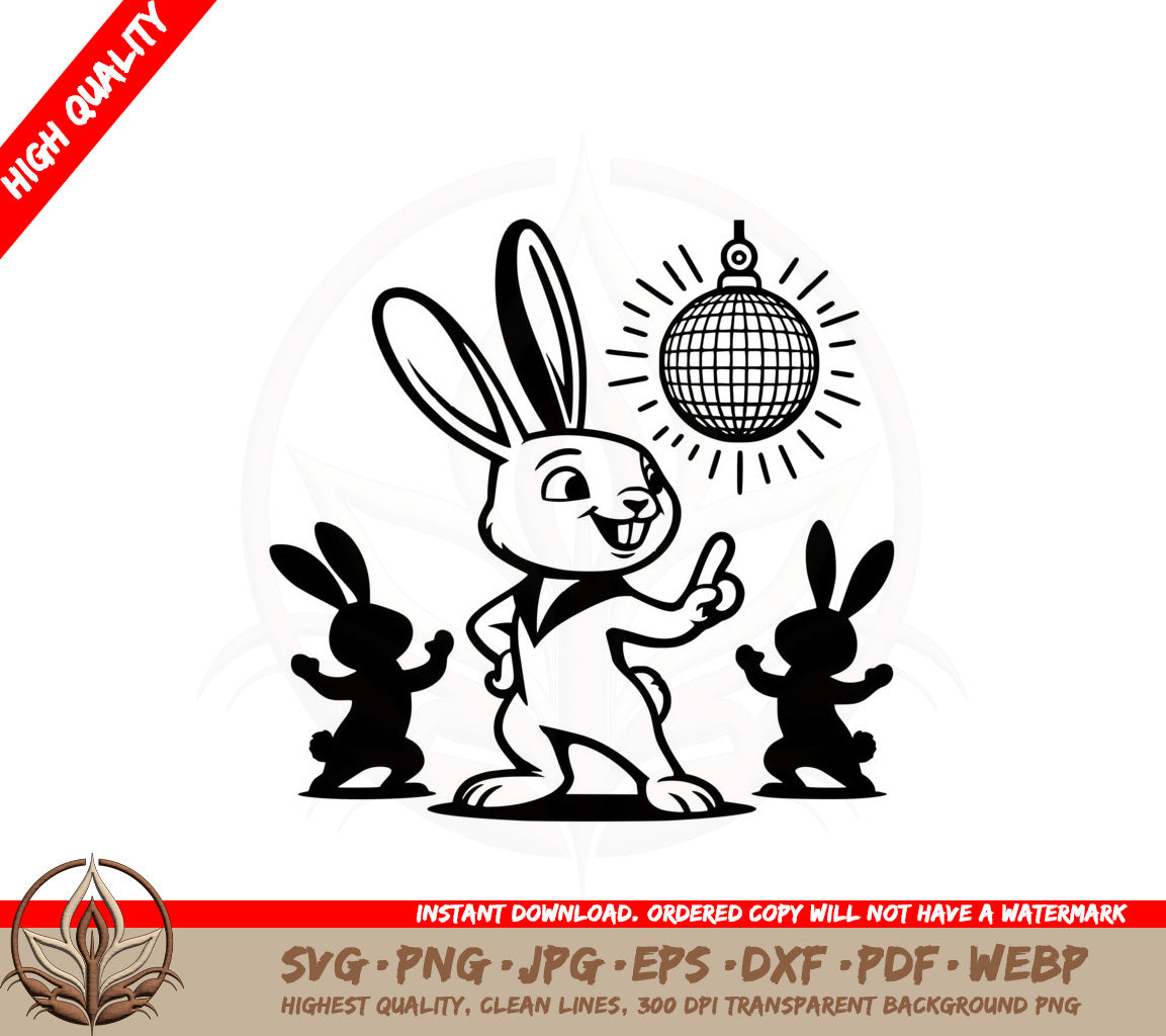 Bunny Dance Disco SVG