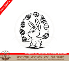 Bunny Juggling Eggs SVG